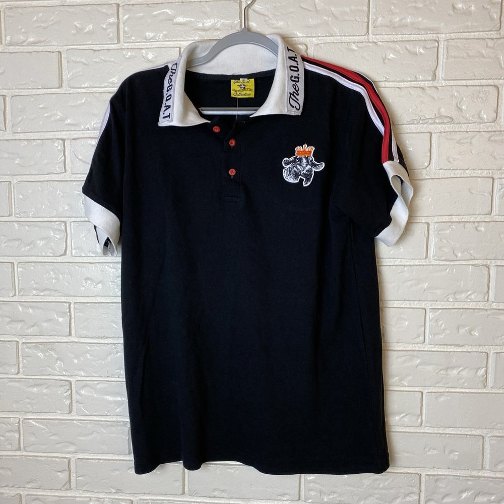 The Goat Collection NWT Men's Polo Shirt Size S Black Logo